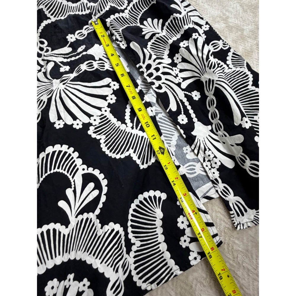 Banana Republic‎ strapy Shell Print Maxi Dress V-Neck Tie Front Slit size 6 - Picture 8 of 16